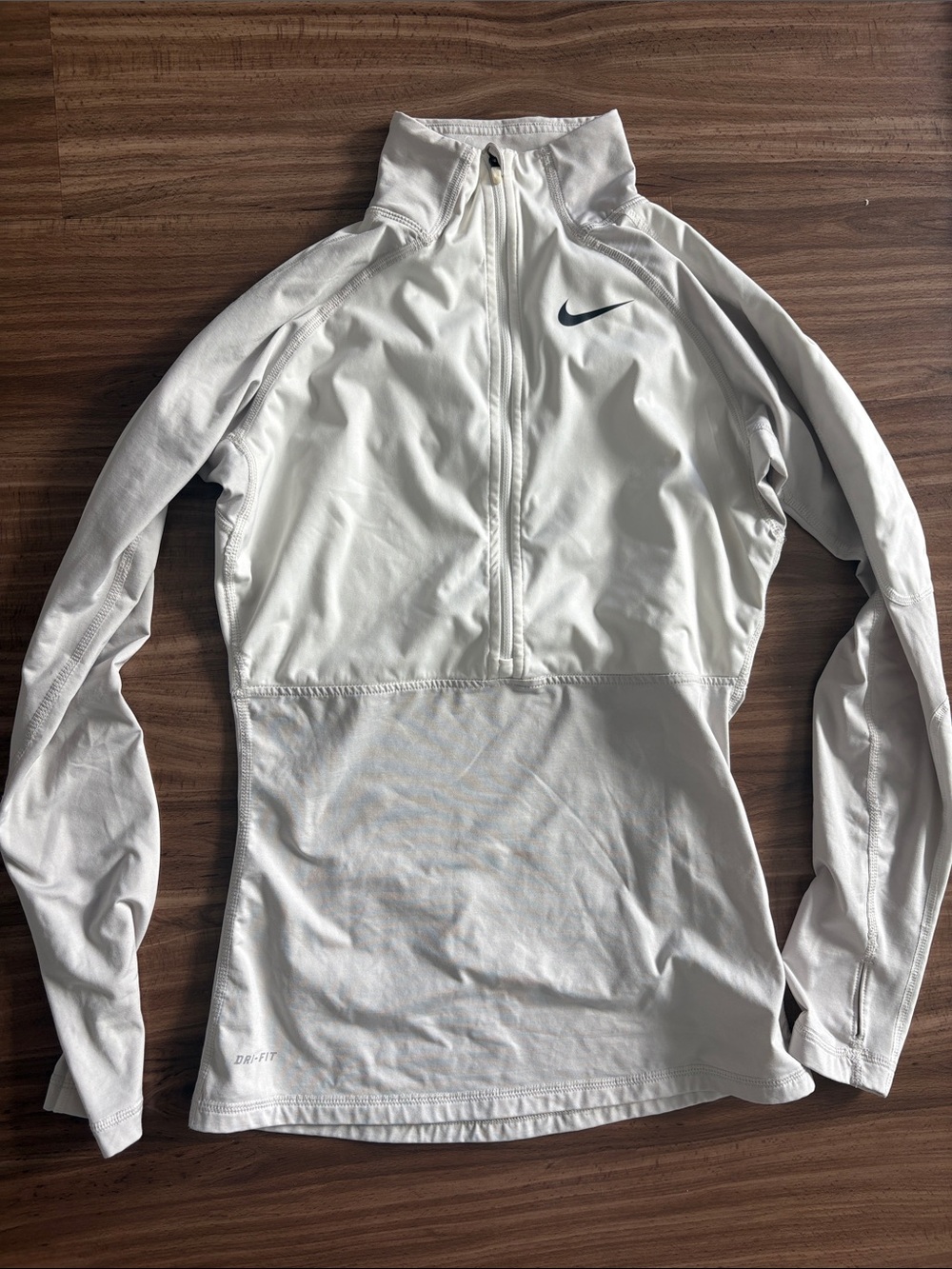 Nike White Women's Half-Zip Athletic Pullover Jacket